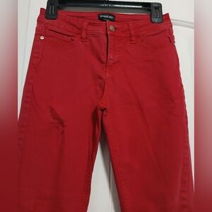 BEBE Deep red Women's jeans